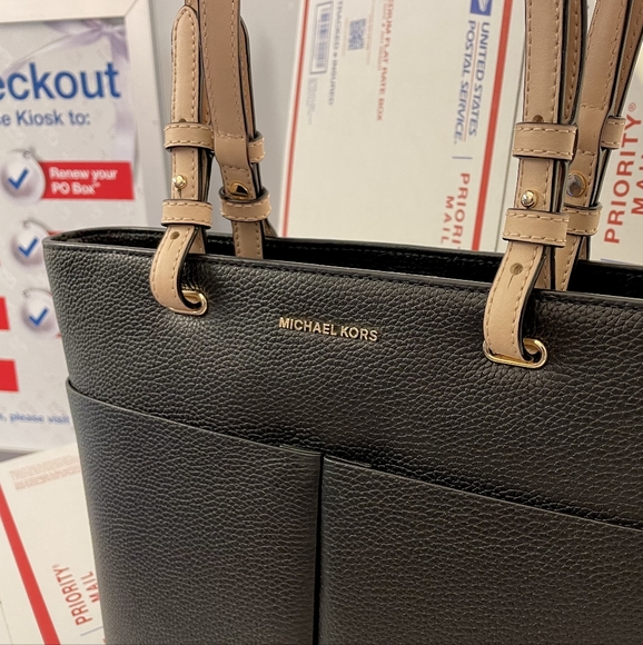Michael Kors 🔥 BEDFORD MD TZ TOTE LEATHER Designer Bag MK Handbag NWT - Picture 2 of 9